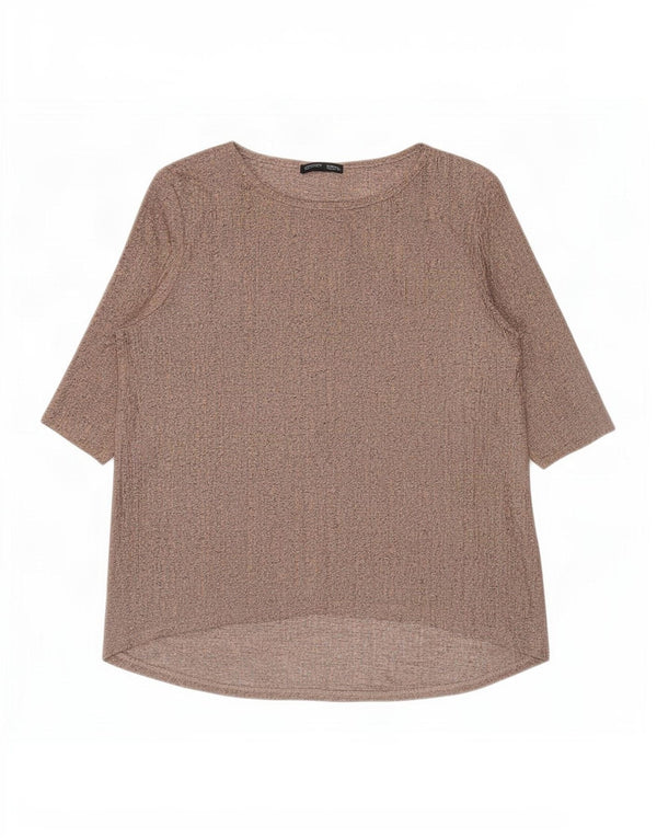 Zara γυναικείο τοπ 3/4 μανίκι UK 10 Small Pink