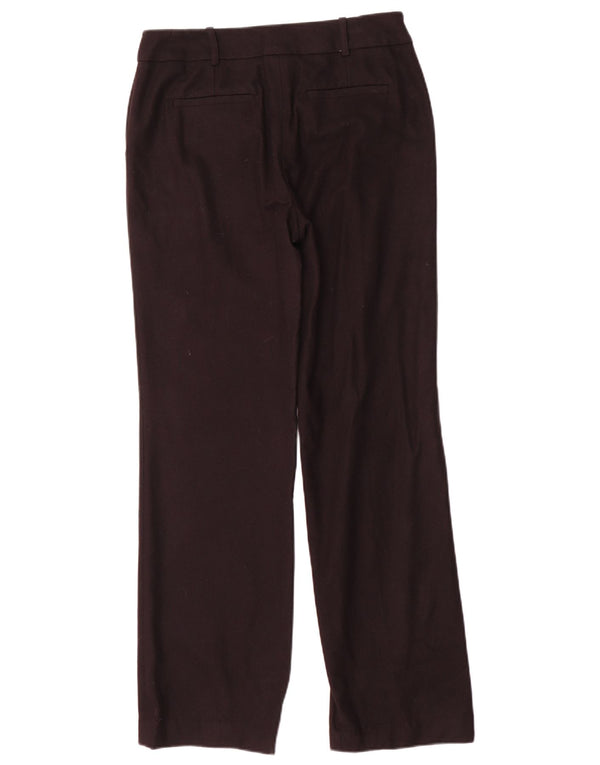 Jigsaw Womens Straight Chino Trousers UK 10 Small W28 L31 Black Wool