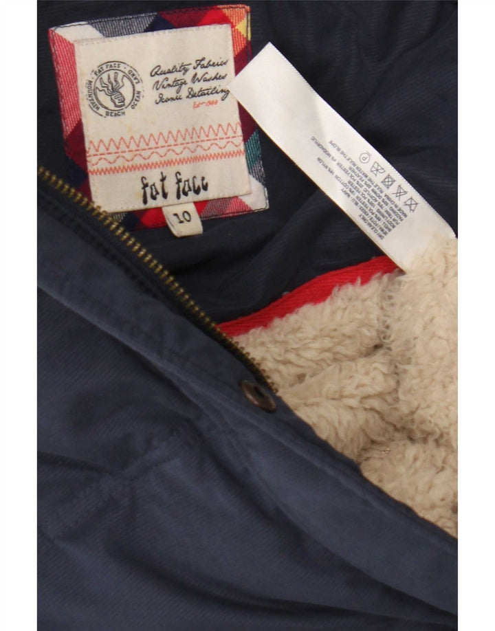 Fat Face Γυναικεία κουκούλα με επένδυση Gilet UK 10 Small Blue Polyester