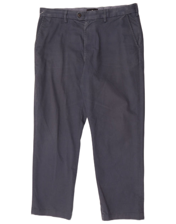 Marks & Spencer Ανδρικό Μπλε Harbour ίσιο παντελόνι W36 L29 Navy