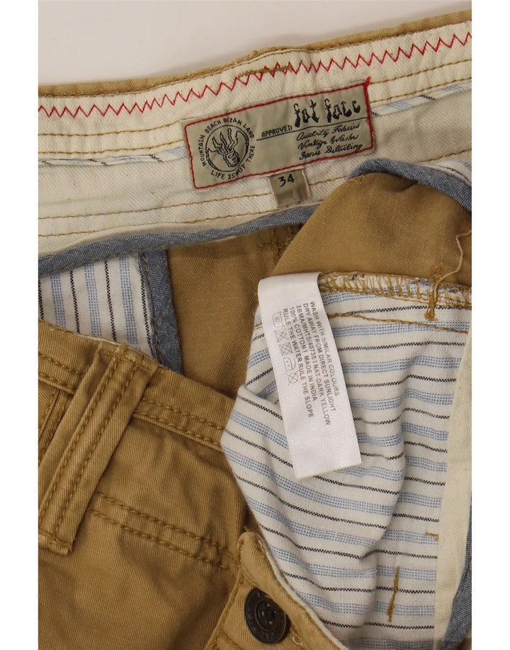 FAT FACE Ανδρικό σορτς Chino W34 Μεγάλο Μπεζ βαμβακερό
