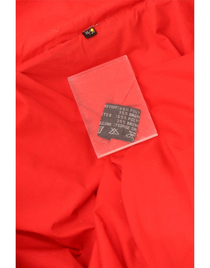 Vintage γυναικείο υπερμεγέθη παλτό με επένδυση EU 36/38 Μικρός κόκκινος πολυεστέρας