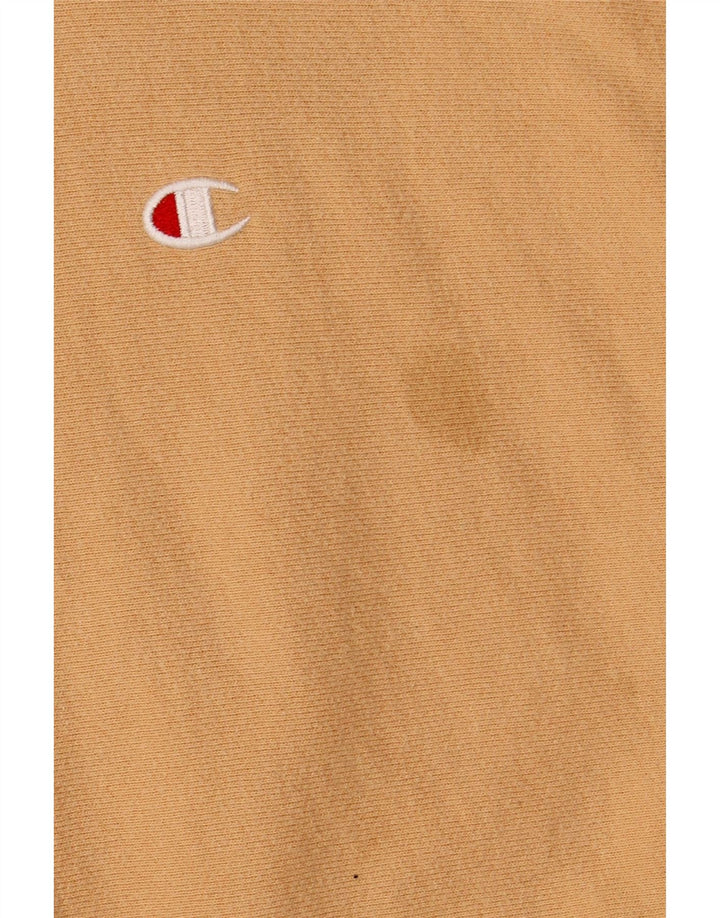 Champion Mens Hoodie Jumper Μεσαίο Μπεζ βαμβακερό
