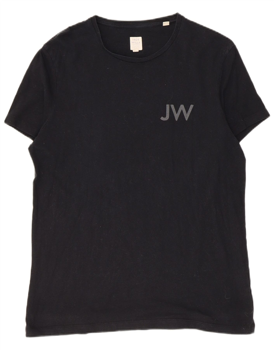 Jack Wills Ανδρικό γραφικό T-Shirt Top Μικρό μαύρο βαμβακερό