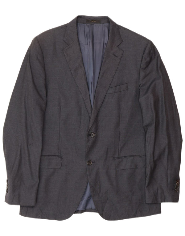 MASSIMO DUTTI Ανδρικό σακάκι μπλέιζερ με 2 κουμπιά EU 52 Large Navy Blue Wool