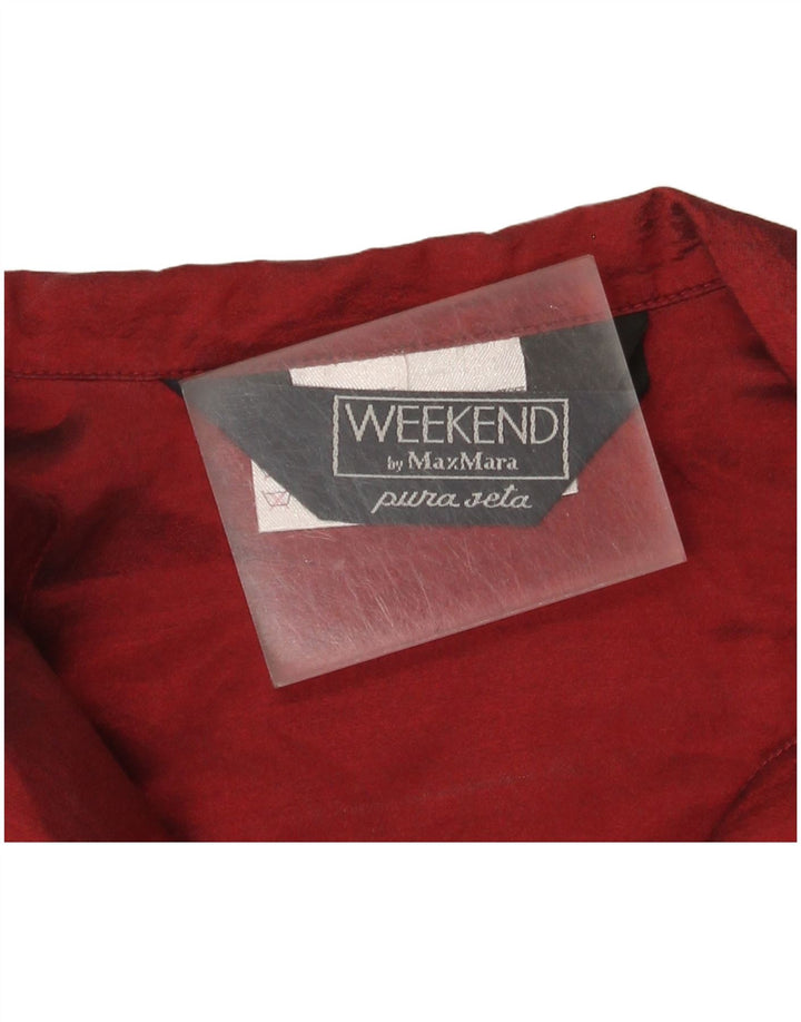 Max Mara Γυναικείο πουκάμισο Weekend κοντομάνικο Μπλούζα IT 42 Medium Burgundy