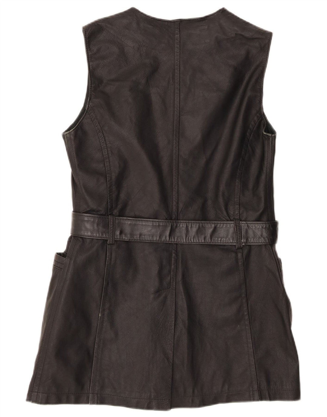 Oltremoda Γυναικείο Δερμάτινο Gilet IT 42 Medium Black Leather