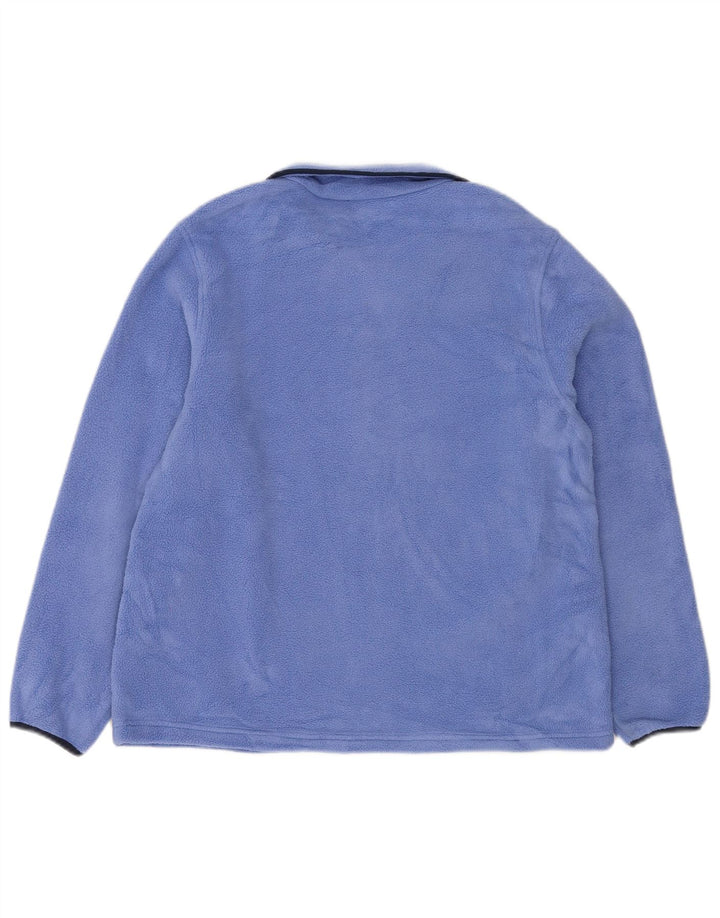L.L.BEAN Γυναικείο μπλουζάκι με λαιμό Fleece Jumper UK 14 Medium Blue Polyester