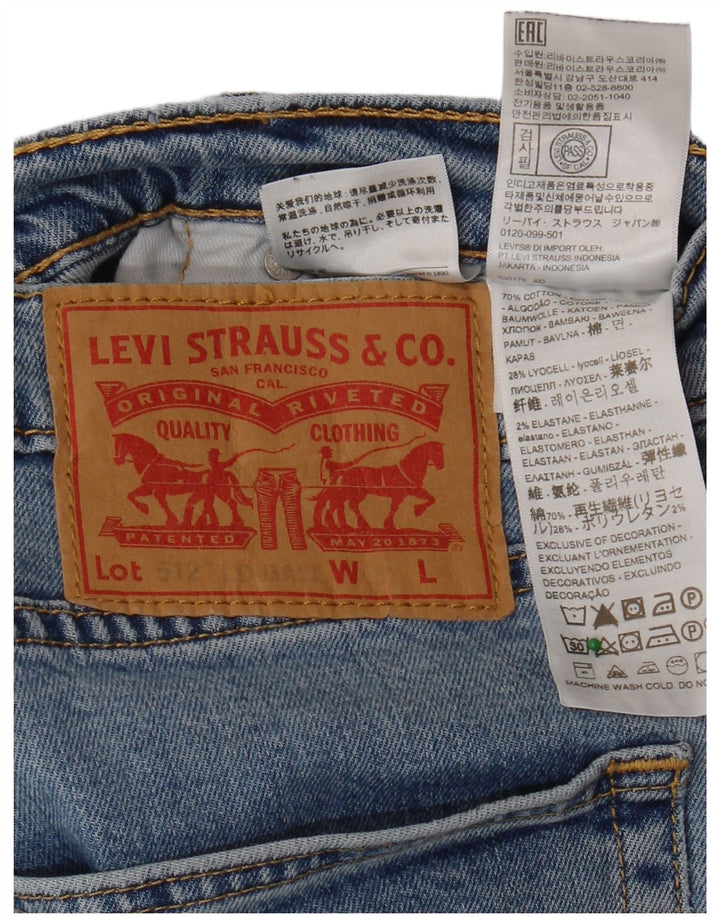 LEVI'S Mens 512 Tapered Slim Jeans W32 L27 Blue Cotton