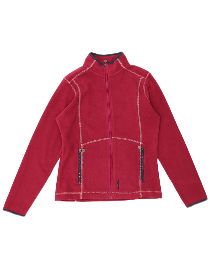 Weird Fish Γυναικείο Fleece Jacket UK 10 Small Burgundy Polyester