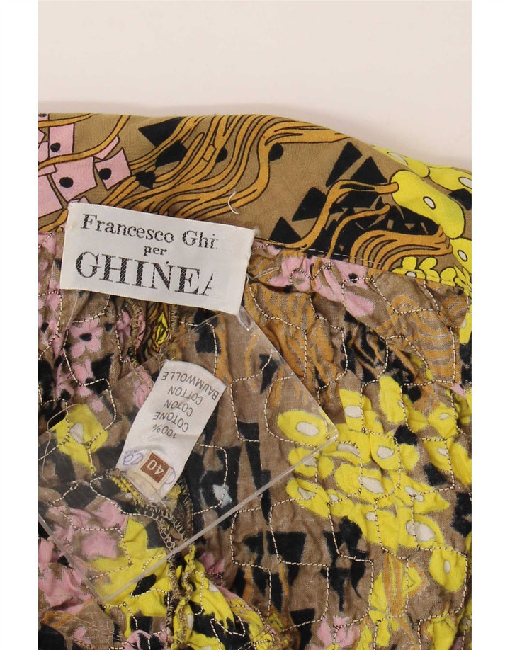 Vintage γυναικείο Crop Wrap Μπλούζα EU 40 Medium πολύχρωμο Floral