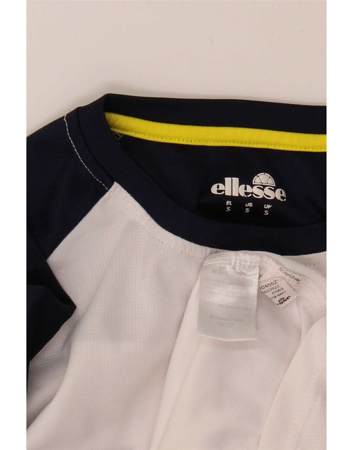Ellesse Ανδρικό μακρυμάνικο μπλουζάκι Small White Colorblock Polyester