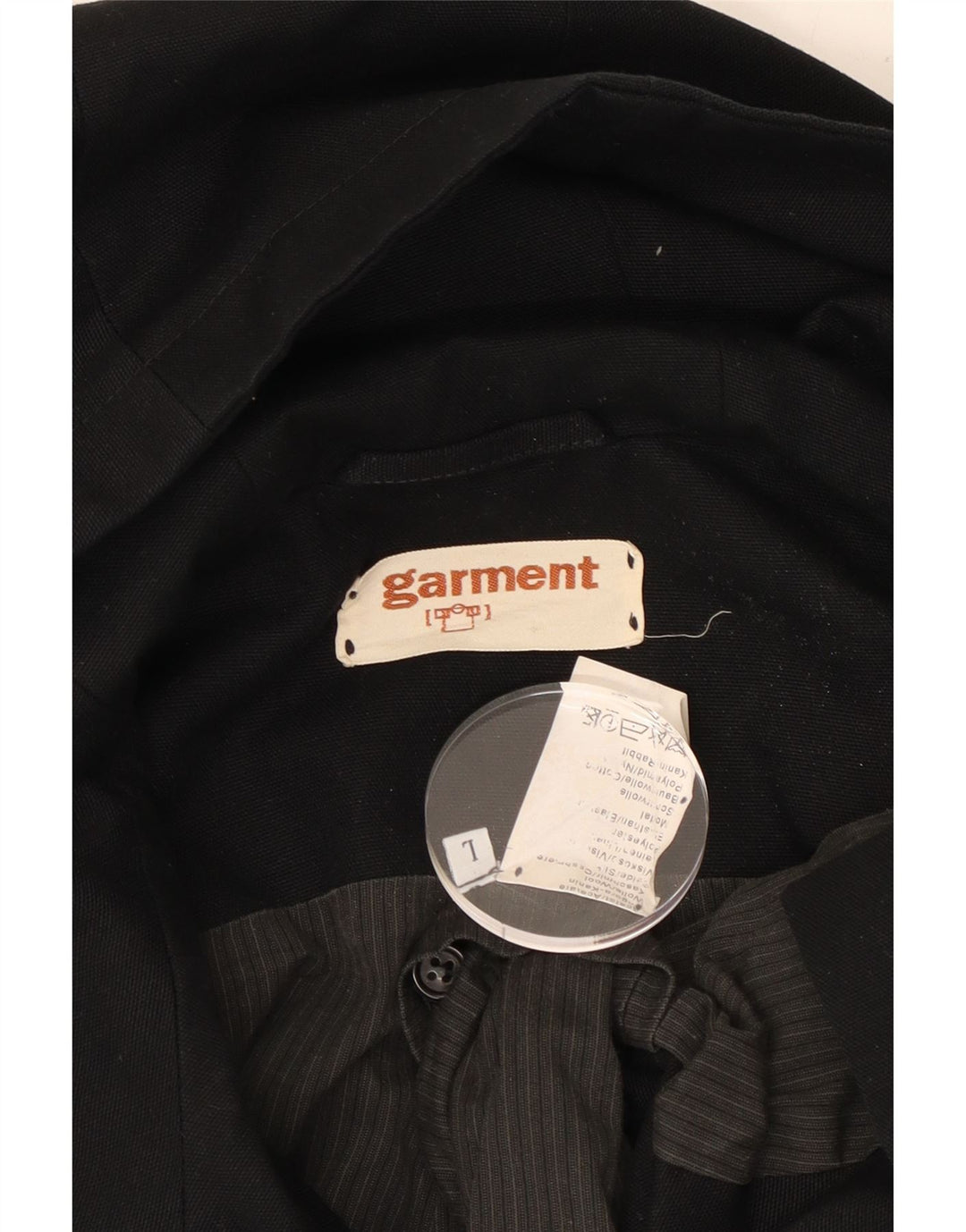 VINTAGE Ανδρικό πανωφόρι με κουκούλα UK 40 Large Black Acetate