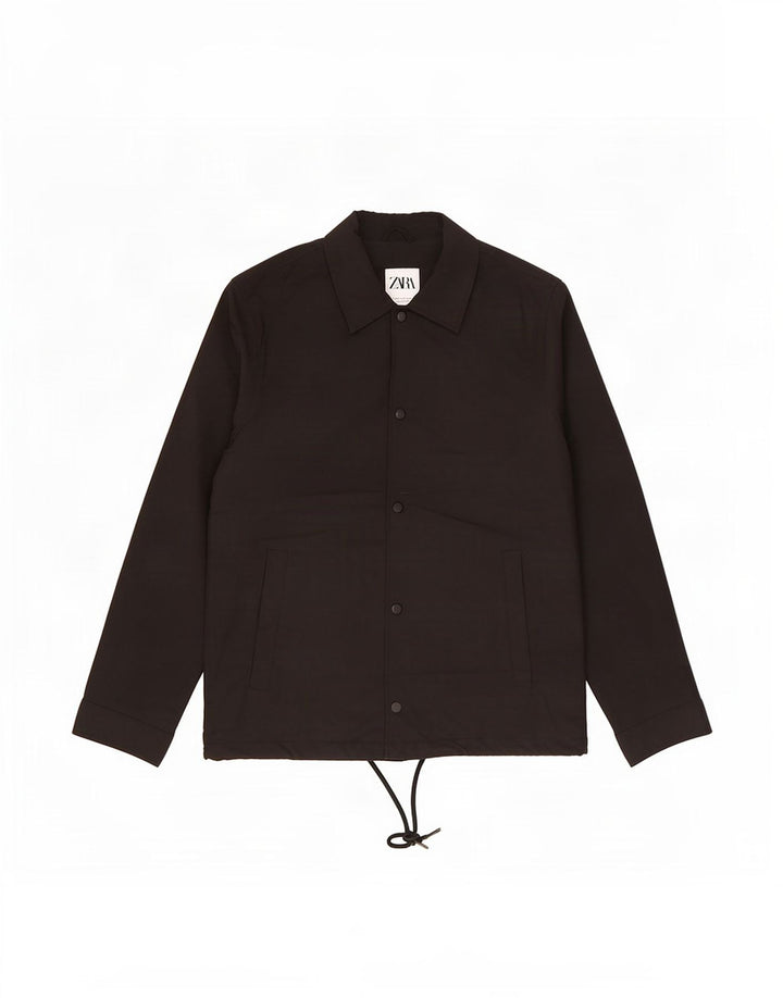 Zara Mens Bomber Jacket UK 36 Small Black Polyester