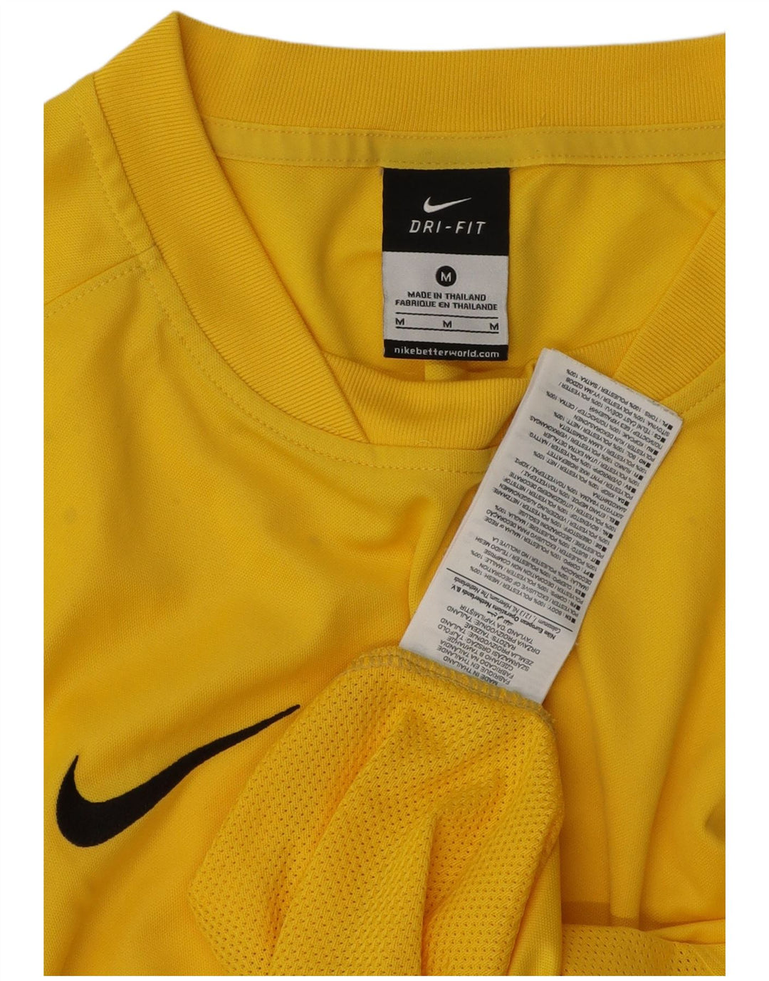 Ανδρικό T-shirt Nike Dri Fit Τοπ μεσαίου κίτρινου πολυεστέρα