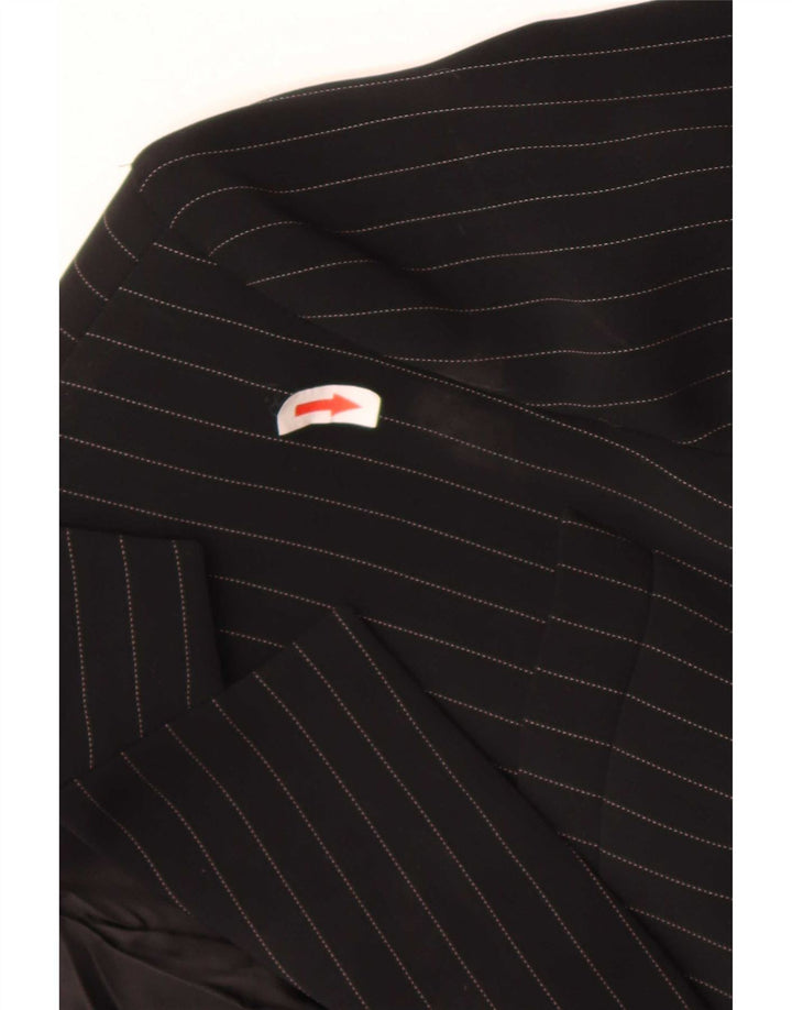 Emporio Armani Γυναικείο σακάκι 1 κουμπιού σακάκι UK 8 Small Black Pinstripe