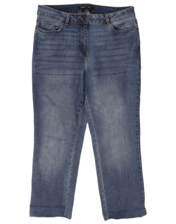 M&Co Γυναικεία Cropped Jeans UK 14 Large W34 L25 Blue Cotton