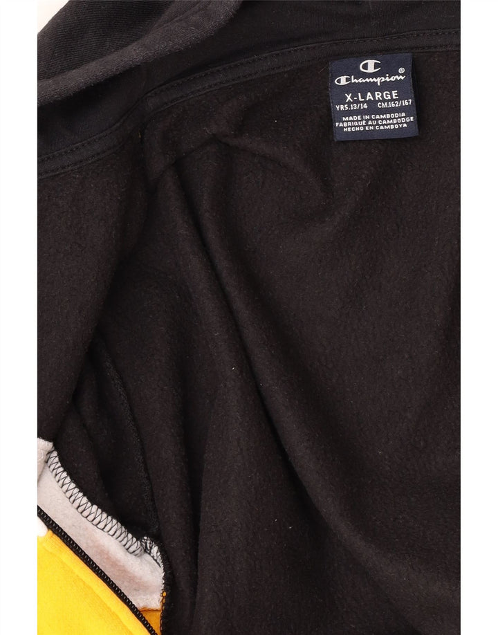 Πουλόβερ CHAMPION για αγόρια με φερμουάρ κουκούλα 13-14 ετών XL Navy Blue Colorblock