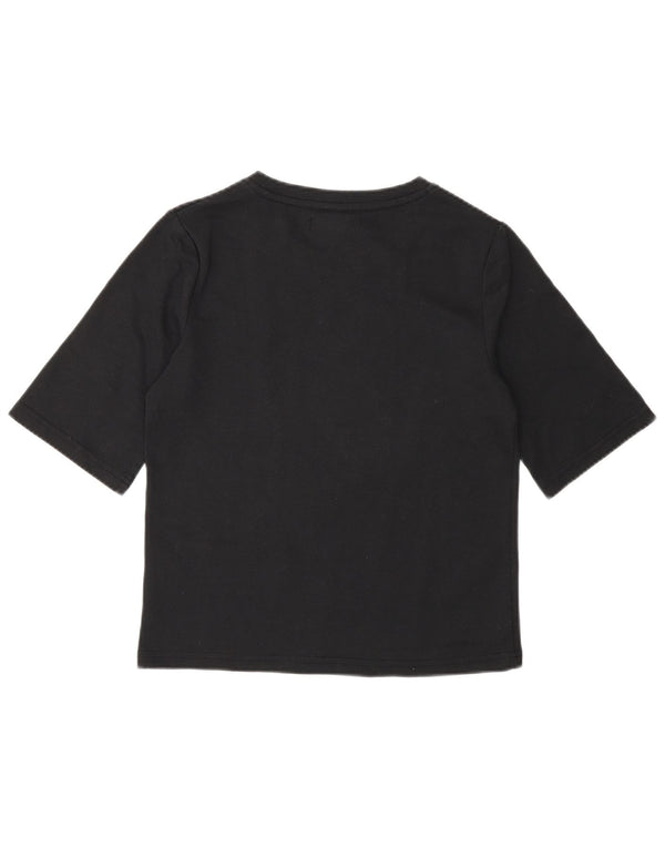 Πόλο Ασν. Γυναικείο T-Shirt Top UK 6 XS Μαύρο βαμβακερό
