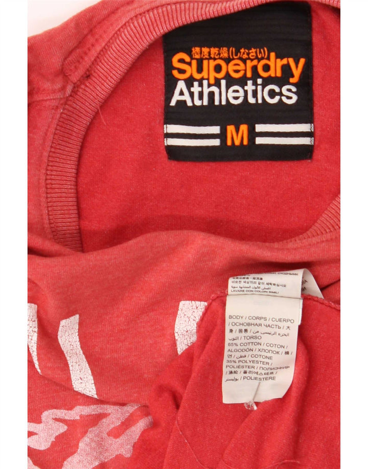 Ανδρικό γραφικό μπλουζάκι Superdry Top Μεσαίο κόκκινο βαμβακερό