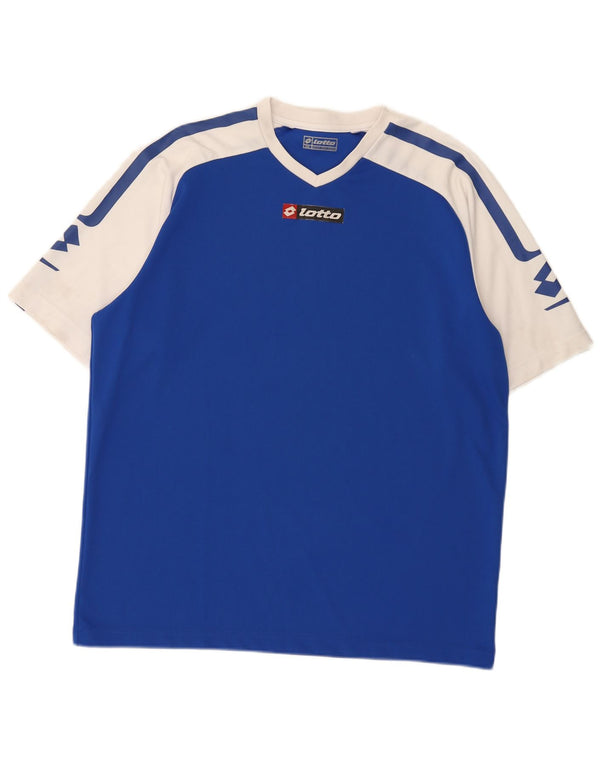 Ανδρικό γραφικό μπλουζάκι Lotto Top 2XL Blue Colourblock Sports