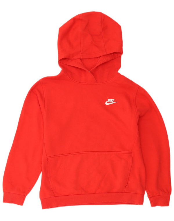 Nike Boys Hoodie Jumper 13-14 Years XL Red Cotton