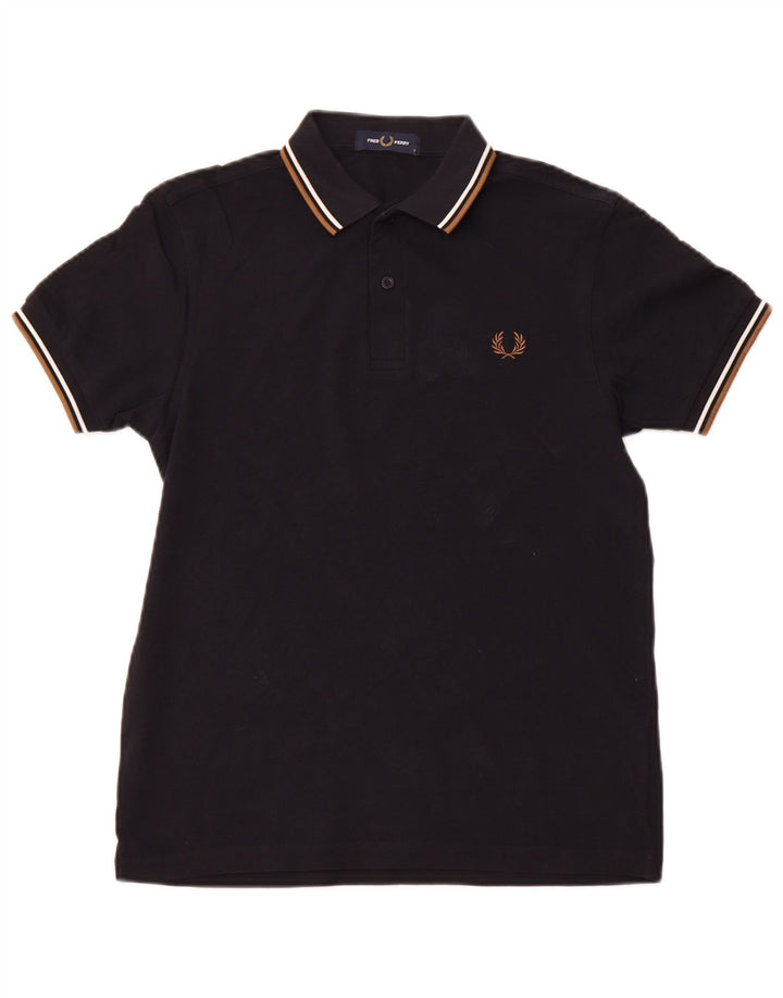 FRED PERRY Ανδρικό μπλουζάκι πόλο Μικρό Navy Blue βαμβακερό