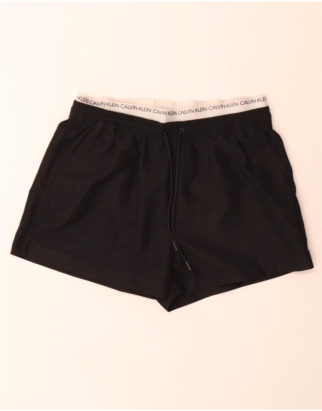 Γραφικό ανδρικό σορτς κολύμβησης Calvin Klein, μεγάλο μαύρο χρώμα