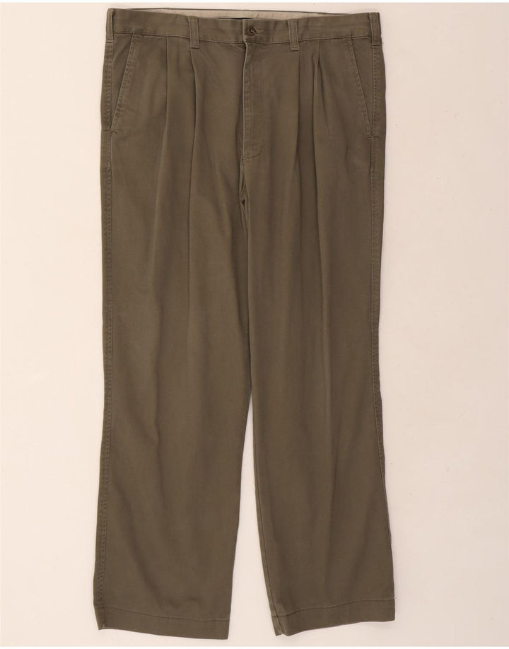 MARKS & SPENCER Mens Blue Harbour Pegged Chino Trousers W38 L31 Khaki Vintage Marks & Spencer and Second-Hand Marks & Spencer from Messina Hembry 