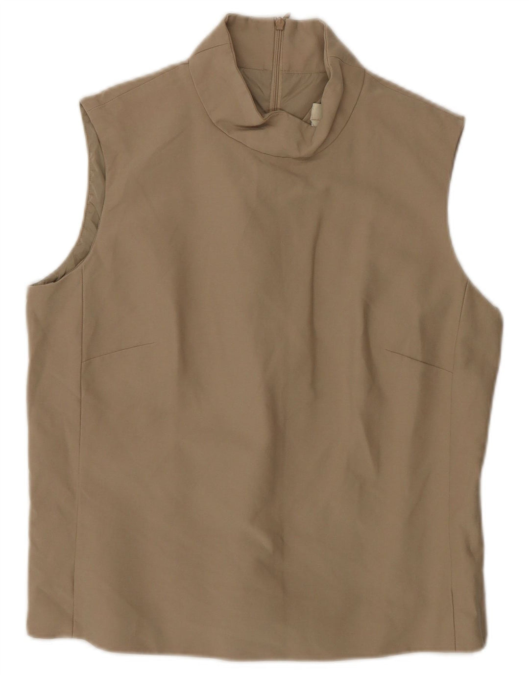 Max Mara Γυναικεία Αμάνικη Μπλούζα Τοπ UK 10 Small Beige βαμβακερό