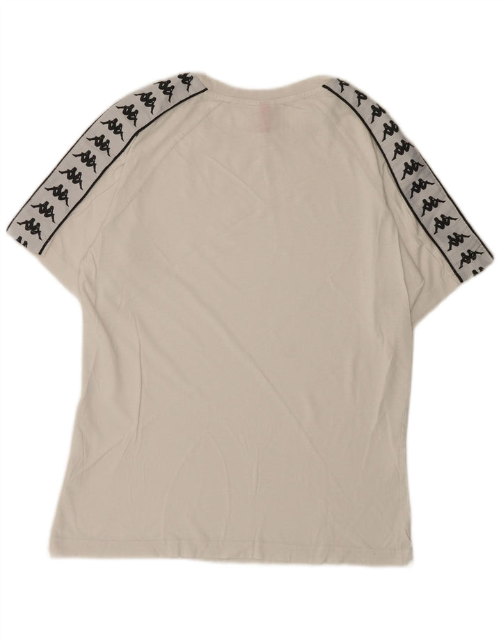 Ανδρικό γραφικό T-Shirt Kappa Top Small White