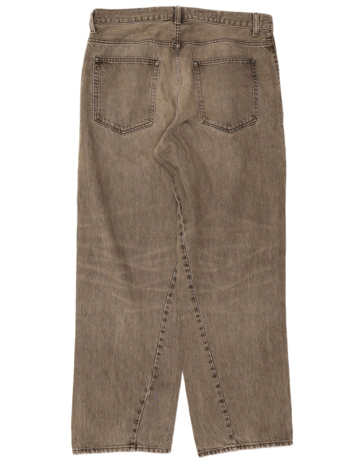 Zara Γυναικείο Loose Jeans EU 42 Large W32 L32 Γκρι βαμβακερό