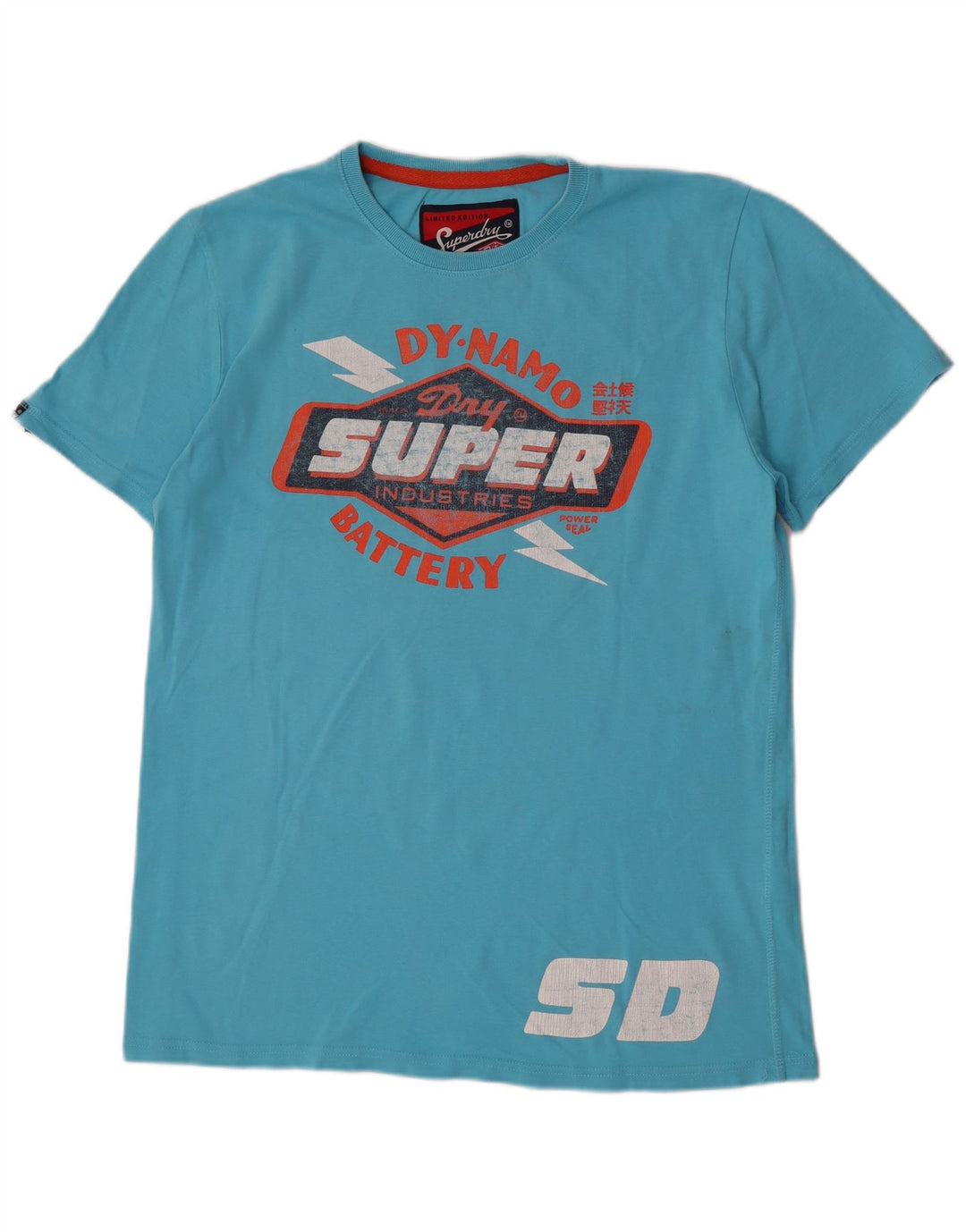Ανδρικό T-Shirt κανονικό γραφικό Superdry Top XL Μπλε βαμβακερό