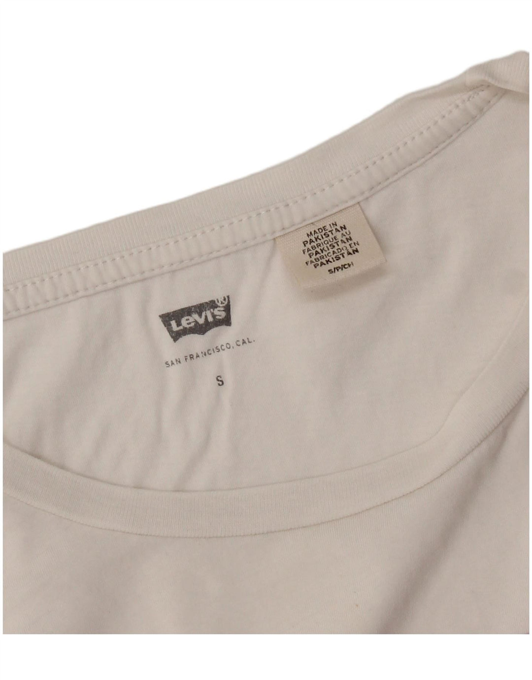 Γυναικείο γραφικό T-Shirt LEVI'S Top UK 10 Small White