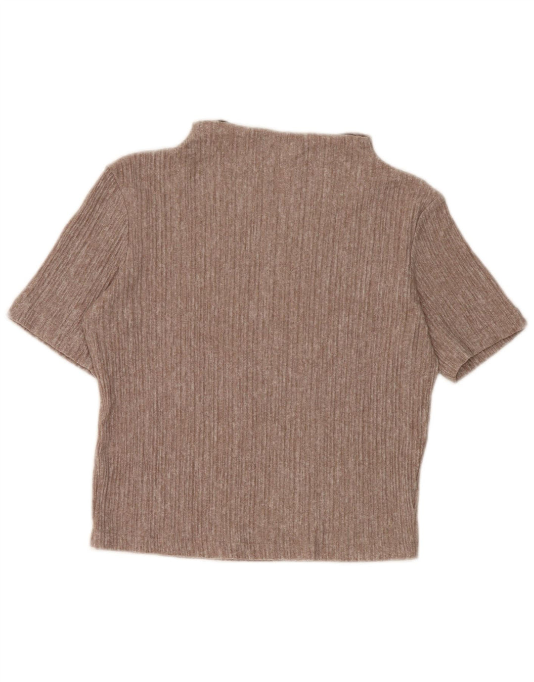 Zara Γυναικεία Μπλούζα Crop Top UK 10 Small Brown