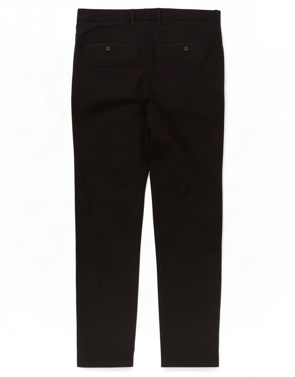 Marks & Spencer Ανδρικό παντελόνι Chino με κανονική εφαρμογή W32 L31 μαύρο βαμβακερό