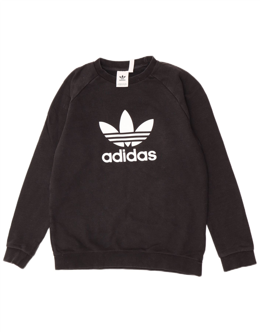 Ανδρικό γραφικό φούτερ Adidas, μεσαίο μαύρο βαμβακερό