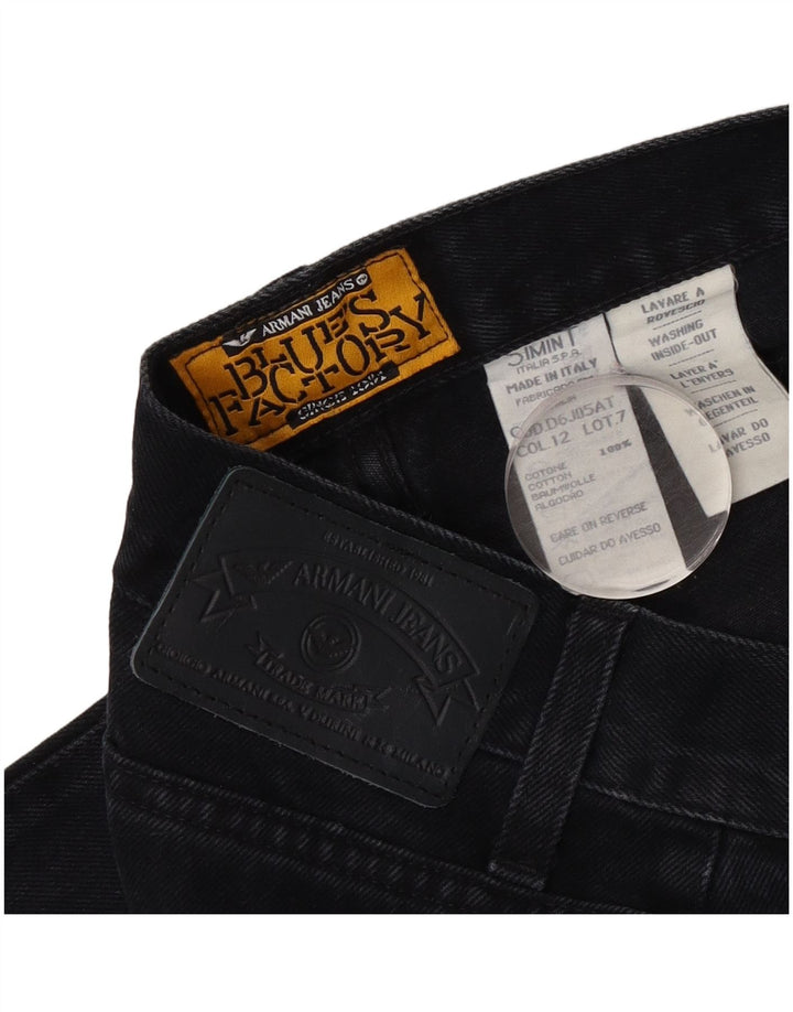 Armani Γυναικείο Tapered Jeans W30 L28 Μαύρο βαμβακερό