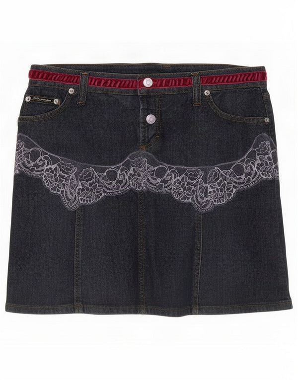 Dolce & Gabbana Womens Denim Skirt IT 42 Medium W28 Blue