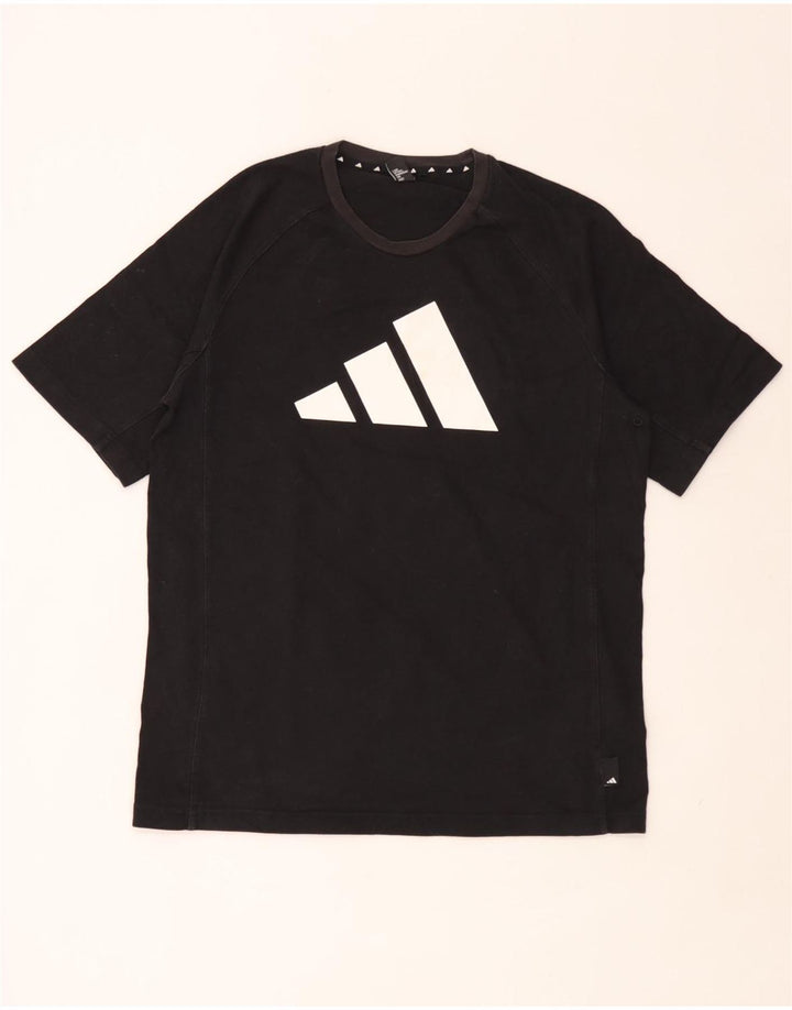Ανδρικό γραφικό T-Shirt Adidas Top Medium Μαύρο