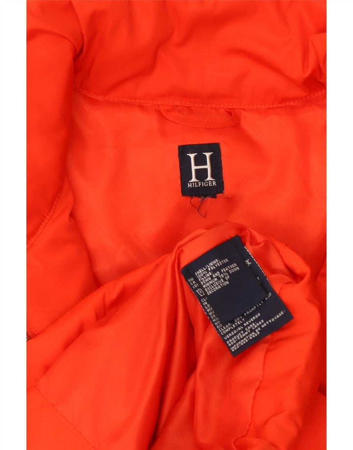 TOMMY HILFIGER Γυναικείο μπουφάν με επένδυση UK 14 μεγάλο πορτοκαλί πολυεστέρας