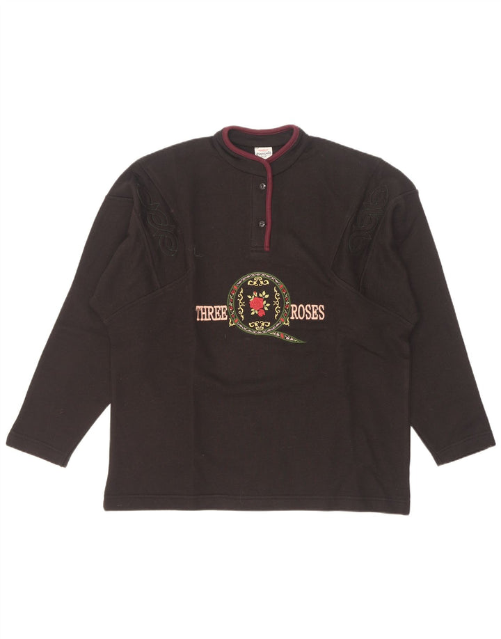 Campagnolo Γυναικείο Γραφικό Φούτερ Jumper UK 16 Large Μαύρο