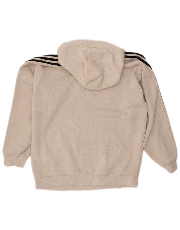 ADIDAS Γυναικείο Hoodie Jumper UK 12 Medium Grey Cotton