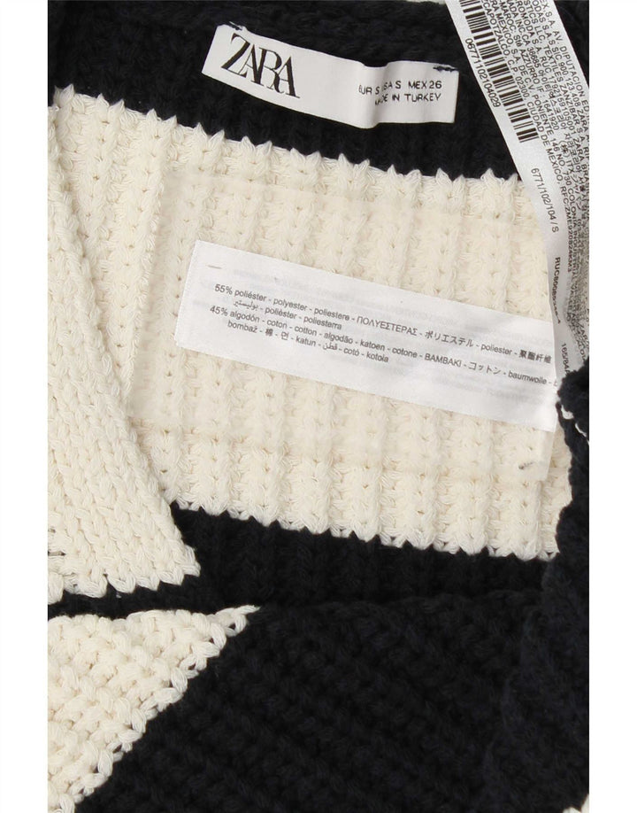 Zara Γυναικείο Γιλέκο Tank Top UK 10 Small Black Ride Polyester