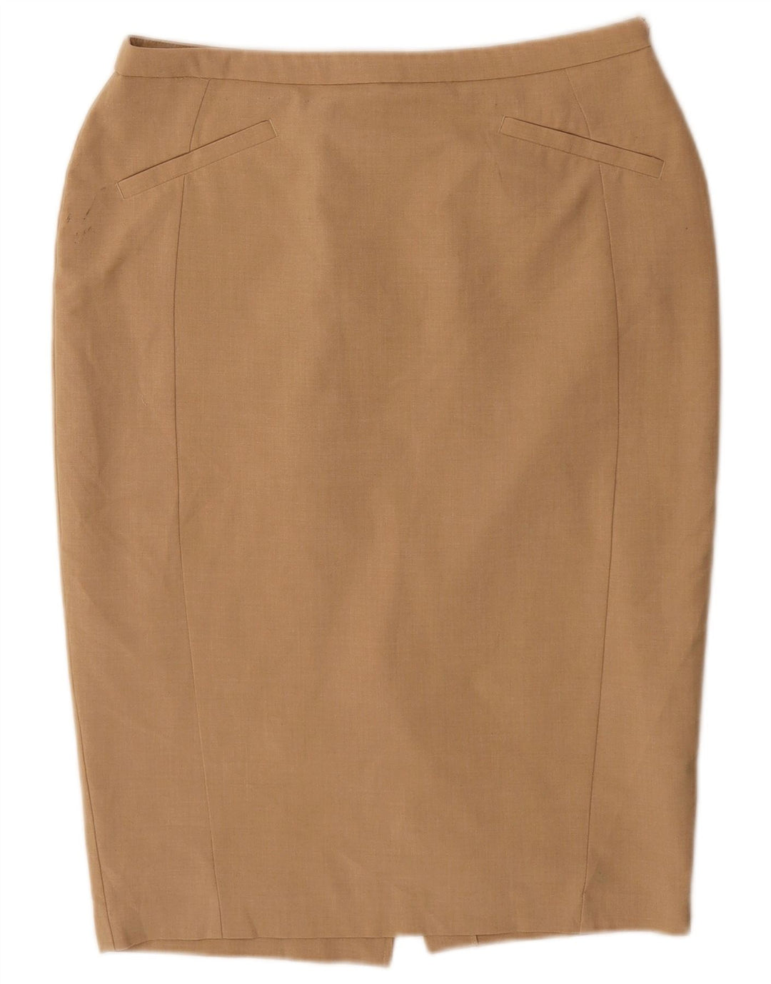 Marks & Spencer Γυναικεία Pencil Φούστα UK 14 Large W32 Beige Polyester