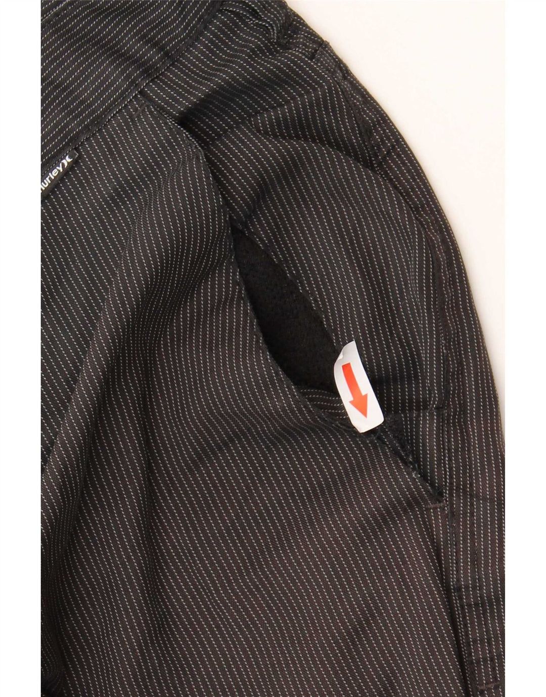 Ανδρικό σορτς Chino Hurley W38 XL Μαύρο ρίγες από πολυεστέρα