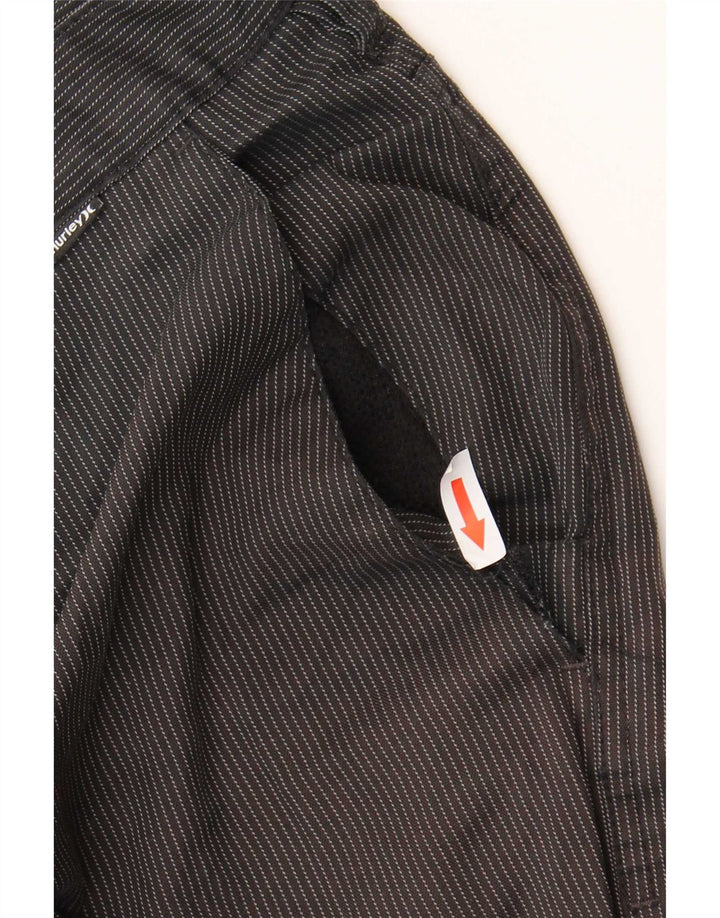 Ανδρικό σορτς Chino Hurley W38 XL Μαύρο ρίγες από πολυεστέρα
