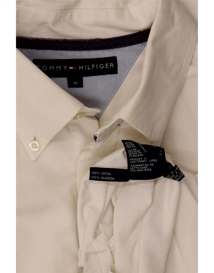 Ανδρικό πουκάμισο Tommy Hilfiger, μεσαίο λευκό βαμβακερό