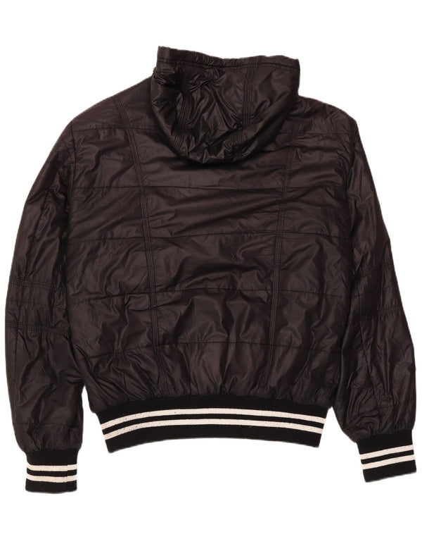 Kappa Ανδρικό μπουφάν με κουκούλα UK 42 XL Μαύρο πολυεστέρα