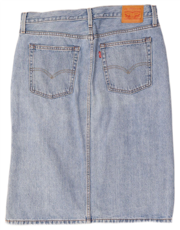 LEVI'S Γυναικεία Τζιν Φούστα W32 Μεγάλη Μπλε Βαμβακερή